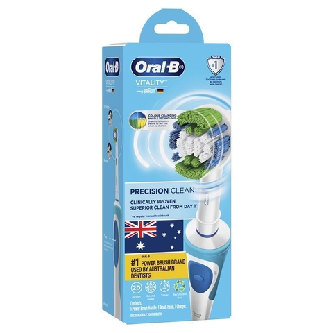 Bàn chải điện Oral B Vitality Precision Clean bàn chải đánh răng, sạch sâu từng kẽ răng, trắng sáng răng
