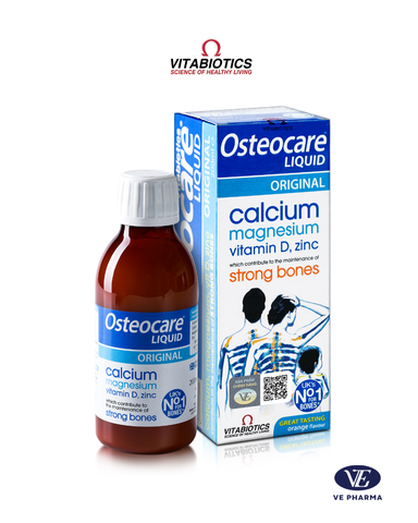 TPBVSK Vitabiotics Osteocare Liquid Original Calcium Magnesium hộp 200ml Canxi  magie, vitamin D3 và kẽm