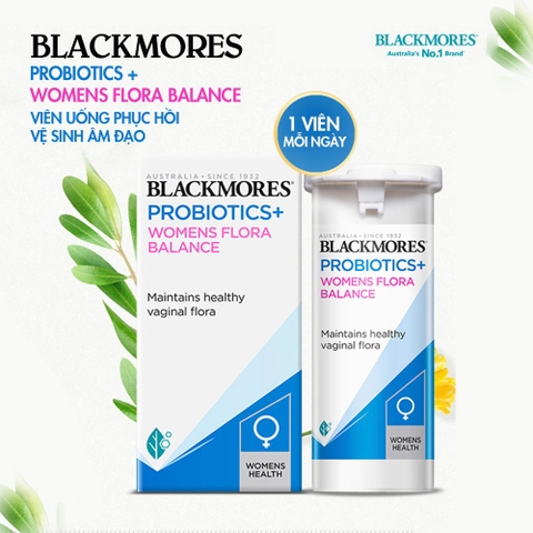 Viên uống phục hồi hệ vi sinh phụ khoa blackmores probiotics+ womens flora balance 30 viên