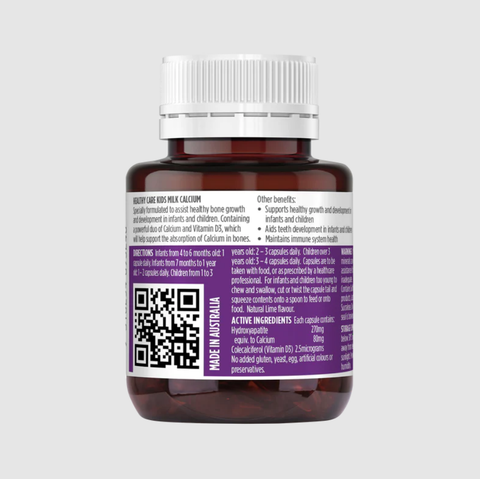 Canxi sữa cho bé Healthy Care Kids Milk Calcium 60 viên