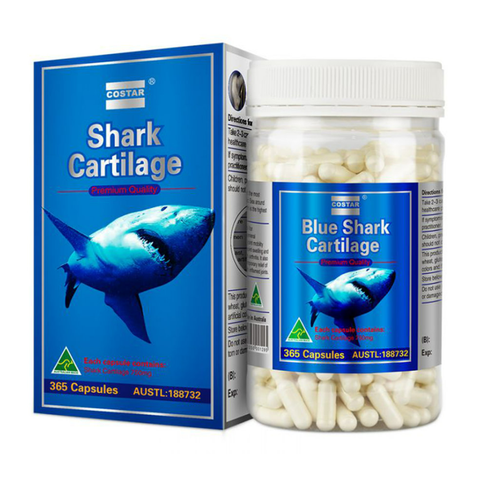 Sụn cá mập costar blue shark cartilage 750mg 365 viên giảm đau nhức xương khớp