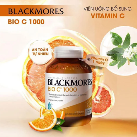 Vitamin c blackmores bio c 1000mg hỗ trợ tăng cường sức đề kháng hộp 150 viên