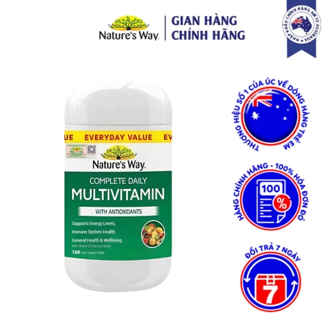 Vitamin tổng hợp Nature’s Way Complete Daily Multivitamin100 Viên bổ sung vitamin và khoáng chất