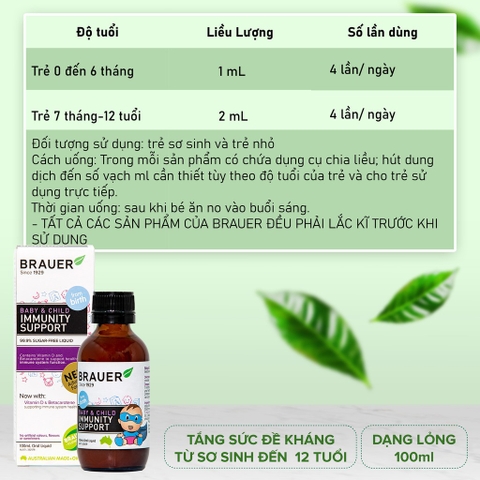 Brauer Baby & Child Immunity Support 100ml