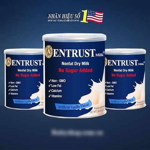 Sữa bột dinh dưỡng cho người tiểu đường Entrust Milk hương Vani 400g