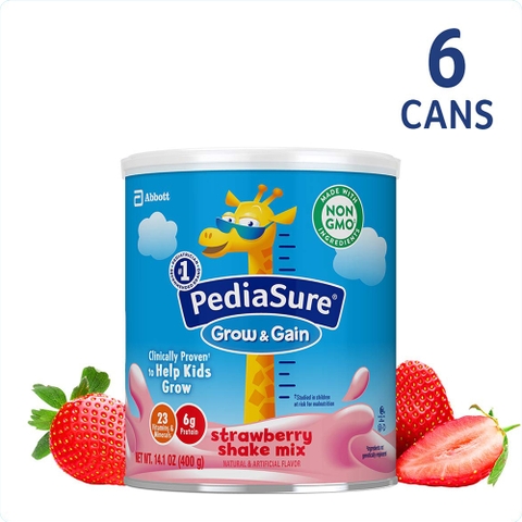 Sữa bột pediasure grow & gain strawberry 400g vị dâu Mỹ cho bé từ 1 -10 tuổi