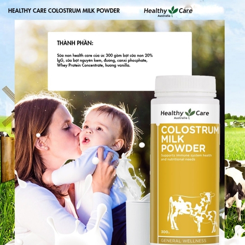 Sữa non Colostrum Milk Powder Healthy Care bổ sung dinh dưỡng hộp 300g