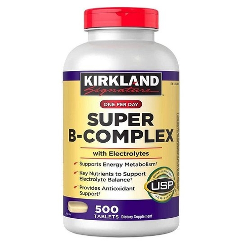 Vitamin B tổng hợp Super B-Complex Kirkland Signature hộp 500 viên