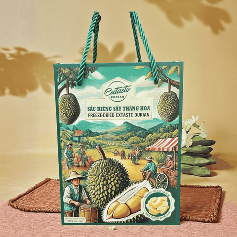 Sầu riêng sấy thăng hoa Freeze Dried Extaste Durian 100g Ready to eat Snack