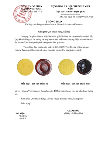 Mason Natural Ferrous Gluconate 100 viên – Sản phẩm bổ sung sắt hữu cơ