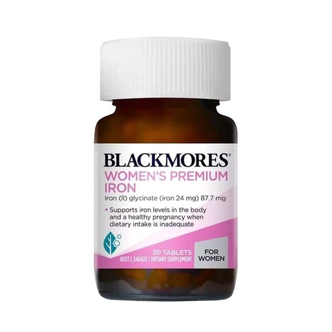 Viên sắt blackmores pregnancy iron cho bà bầu bổ sung dưỡng chất hộp 30 viên