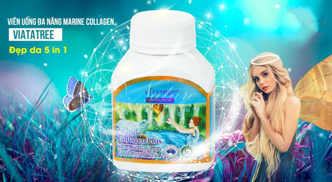 Collagen đẹp da vitatree marine collagen plus dưỡng chất trẻ hóa làn da hộp 100 viên