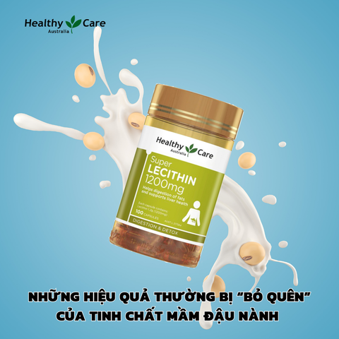 Tinh chất mầm đậu nành Healthy Care Super Lecithin 1200mg 100 viên
