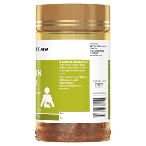 Tinh chất mầm đậu nành Healthy Care Super Lecithin 1200mg 100 viên