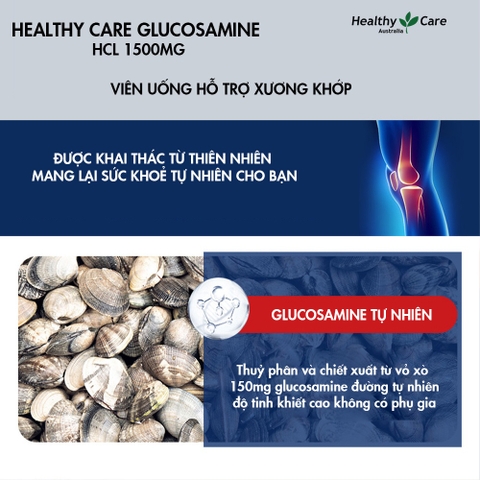 Viên uống xương khớp Glucosamine HCL 1500mg Healthy Care 400 viên