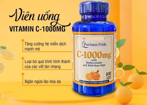 Vitamin c puritan's pride 1000mg hộp 100 viên