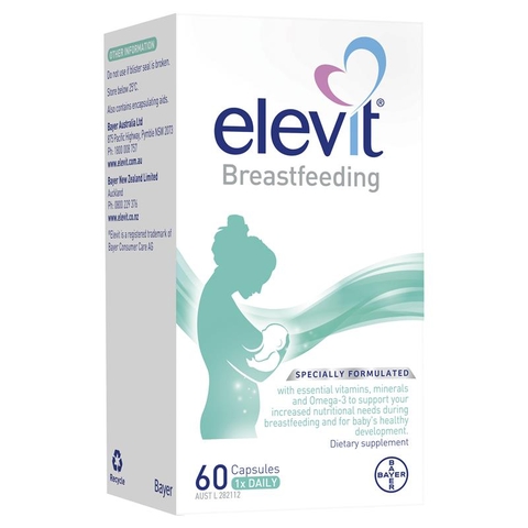 Vitamin tổng hợp dành cho phụ nữ sau sinh elevit breastfeeding multivitamin capsules 60 Pack (60 Days)