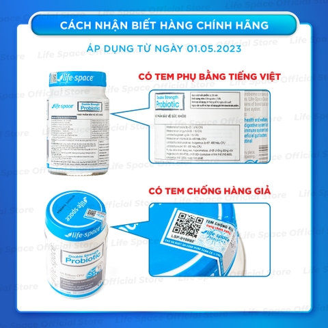 Men vi sinh Life Space Double Strength hỗ trợ tiêu hóa khỏe mạnh và hỗ trợ tăng cường sức đề kháng lọ 30 viên