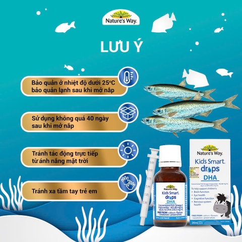 Nature's Way Kids Smart Drops DHA - Hỗ trợ phát triển não bộ, thị lực cho trẻ 20ml