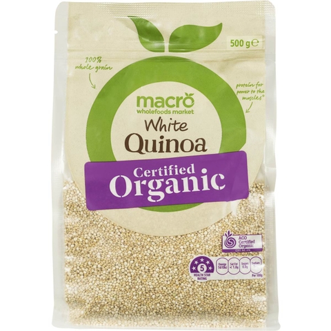 Hạt diêm mạch hữu cơ Macro White Quinoa Organic 500g - Úc