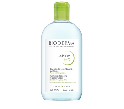 Nước tẩy trang Micellar Bioderma Sebium H2O dành cho da hỗn hợp và da dầu chai 500ml