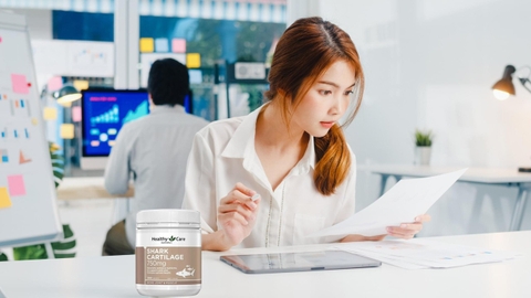 Sụn vi cá Healthy Care shark cartilage 750mg hỗ trợ xương khớp hộp 200 viên