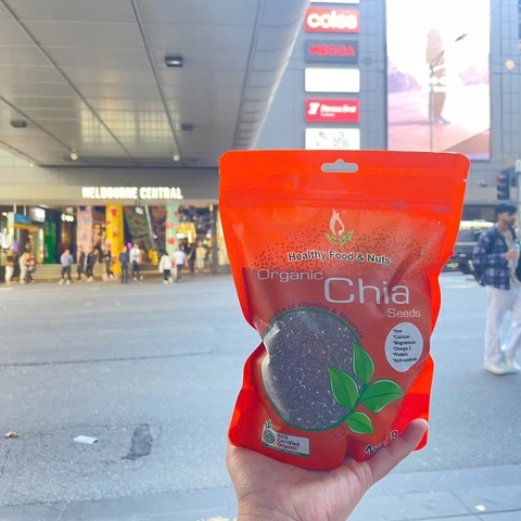 Hạt chia Healthy Nuts & Seeds Organic Chia Seeds 500gr