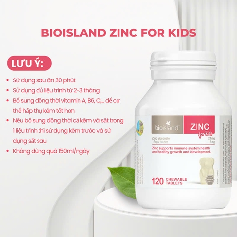 Bio Island ZinC cho bé 120 viên bổ sung kẽm cho bé