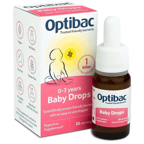 Men vi sinh Optibac Probiotics Baby Drops  dạng giọt cho em bé từ 0-3 tuổi 10ml