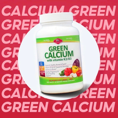 Bổ sung canxi hữu cơ cho cơ thể Olympian Labs Green Calcium with Vitamin K2/D3 hộp 100 viên