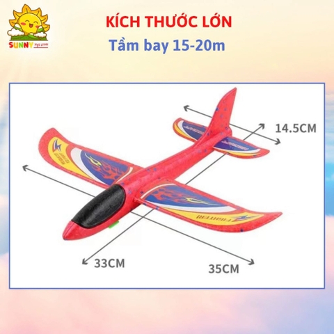 Đồ chơi phóng máy bay bằng xốp, chất liệu EPP cao cấp bền đẹp, đồ chơi an toàn cho bé, chứng nhận Intertek - Sunny Kids