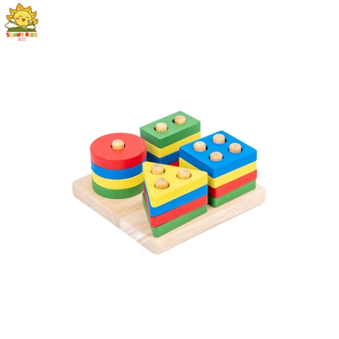Đồ Chơi Gỗ Thông Minh Cho Bé , Gỗ Được Làm Min, Bo Tròn, Sơn Nước An Toàn, Đồ Chơi Montessori Dưới 3 Tuổi - Sunny Kids