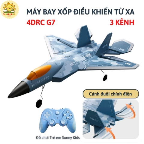 Máy Bay Điều Khiển Từ Xa 3 KÊNH 4DRC G7 Glider, Cánh Đuôi Chỉnh Điện Linh Hoạt, Hệ Thống Tự Hỗ Trợ Cân Bằng - Sunny Kids