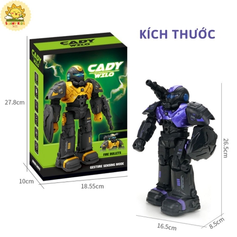 Robot Điều Khiển Từ Xa CADY Wilo JJRC R20, Di chuyển linh hoạt, Cảm biến cử chỉ, Đồ chơi Robot thông minh - Sunny Kids