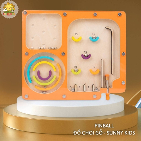Đồ Chơi Bằng Gỗ Pinball, Rèn Luyện Đôi Tay Khéo Léo Và Sự Kiên Nhẫn Cho Bé, Rời Xa Các Trò Chơi Điện Tử - Sunny Kids