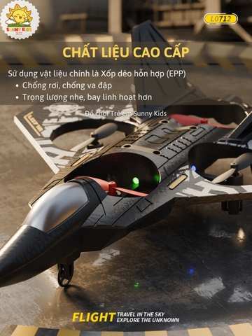 Máy bay chiến đấu Điều khiển từ xa L0712, Phiên bản nâng cấp với nhiều Chức năng Tự cân bằng, Bay lên thẳng - Sunny Kids