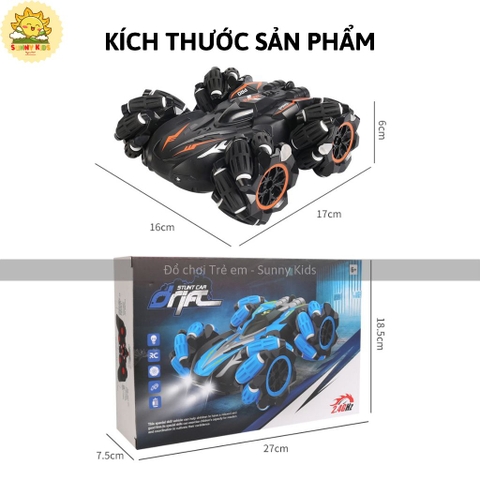 Xe Đồ Chơi STUNT SUV Xoay 360 Độ, Di Chuyển 8 Hướng, Điều Khiển Từ Xa, Đồng Hồ Cử Chỉ, Âm thanh, Ánh sáng - Sunny Kids