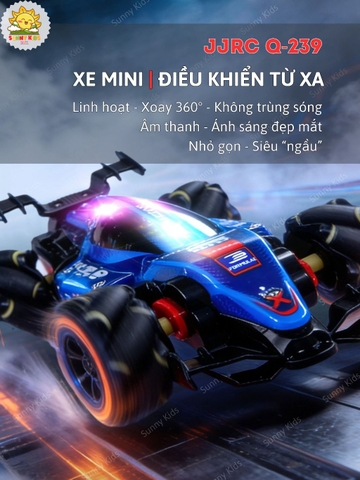 Xe Đồ Chơi Điều Khiển Mini Q239, Nhỏ Gọn Trong Bàn Tay, Chạy Đa Hướng Linh Hoạt, 2.4GHz Không Trùng Sóng - Sunny Kids