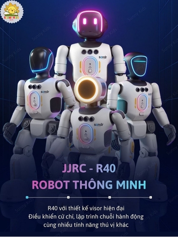 Đồ Chơi Robot Thông Minh R40 Lập Trình Tự Động, Robot Hình Người Điều Khiển Từ Xa Và Cảm Biến Chuyển Động - Sunny Kids