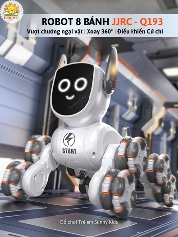 Chó Robot Điều Khiển Từ Xa Q193, 8 Bánh Xe Stunt, 4WD, Drift, Vượt Chướng Ngại Vật, Nhạc Đèn, Tự Biểu Diễn - Sunny Kids