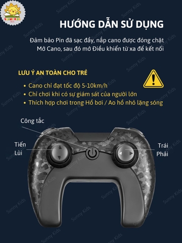 Đồ Chơi Ca Nô Điều Khiển Từ Xa 4D-S7, Kiểu Dáng Thể Thao, Chống Nước Bền Bỉ, Đèn Viền Sáng Đẹp Mắt - Sunny Kids