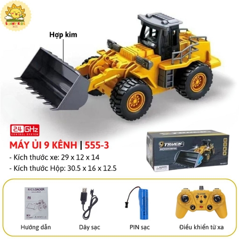 Bộ Đồ Chơi 3 Xe Công Trường Điều Khiển Từ Xa Cao Cấp, Gồm Xe Máy Xúc - Xe Ben - Máy Ủi Nhiều Chức Năng – Sunny Kids