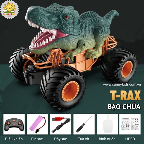 Xe Khủng Long Điều Khiển Từ Xa JJRC Q160 | Hiệu Ứng Đèn Phun Khói Thú Vị