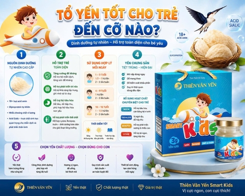 Tổ yến tốt cho trẻ em đến cỡ nào?