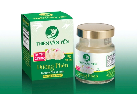 Thiên Vân Yến - Tổ Yến Chưng Đường Phèn - Yến tươi 3g - Hộp 1 hũ
