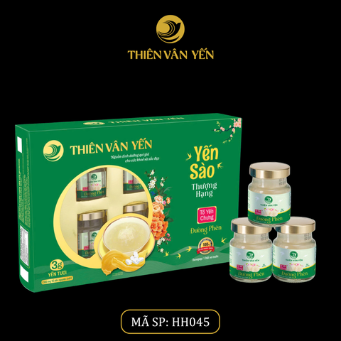 Hộp Quà Tặng 6 Hũ - Tổ Yến Chưng Đường Phèn 3G (Hộp Mềm) - Thiên Vân Yến
