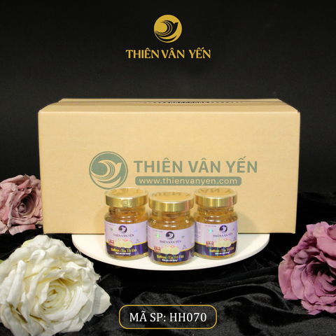 Thùng 36 Hũ - Tổ Yến Chưng Saffron Tía Tô Đất 3g Yến Tươi - Thiên Vân Yến