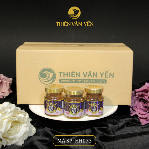 Thùng 36 Hũ - Tổ Yến Chưng Saffron Tía Tô Đất 9g Yến Tươi - Thiên Vân Yến