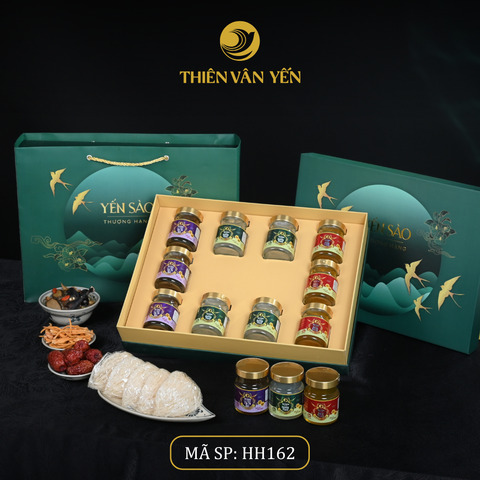 Hộp quà tặng 10 hũ - Mix 3 vị 9g (4ĐT, 3ĐP, 3SF) - Bầu trời xanh - Thiên Vân Yến