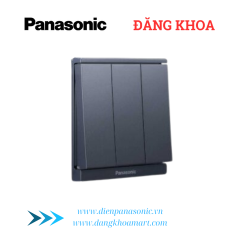 Bộ 3 công tắc B, 1 chiều Moderva xám ánh kim WMF505MYH-VN